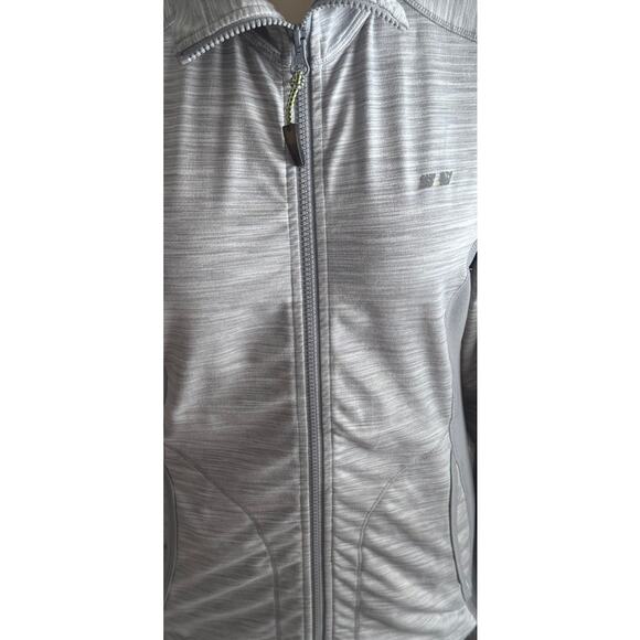 Koppen Womens Small Silver Gray Full Zip Athletic Jacket with Pockets - Picture 2 of 7